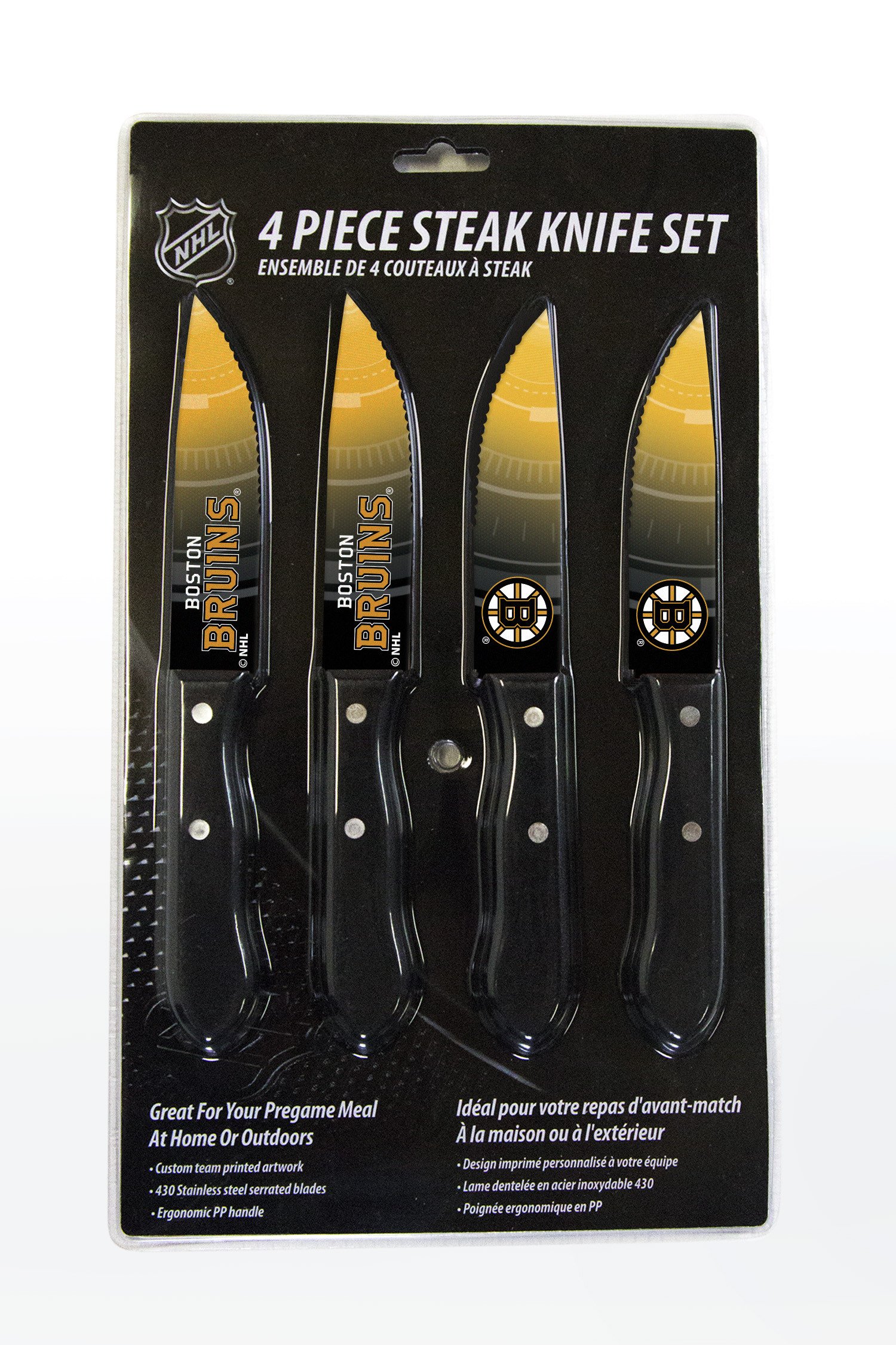 Boston Bruins Steak Knife 4 Pack Set