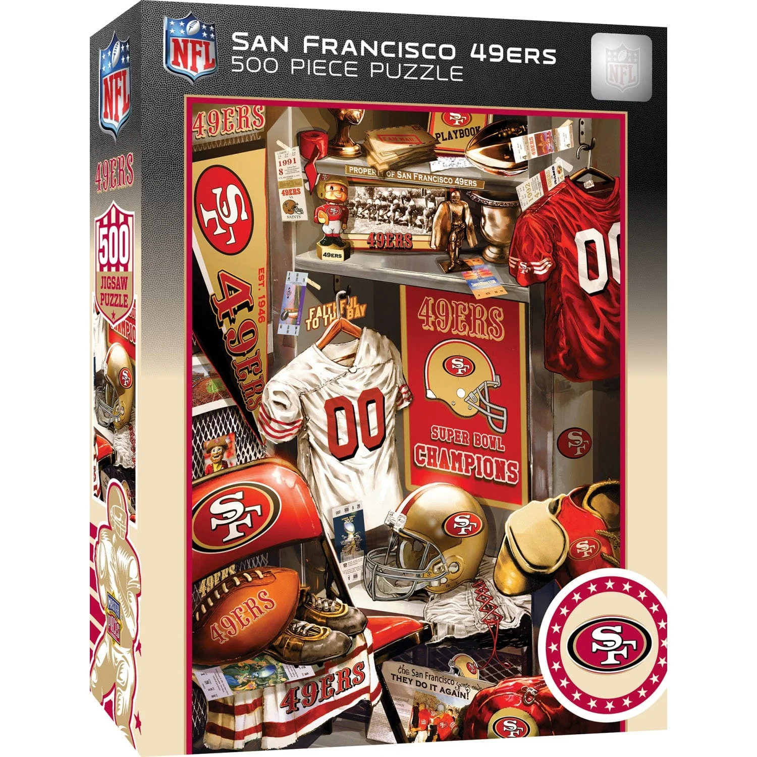 San Francisco 49ers Iconic Lockeroom Puzzle 500ct