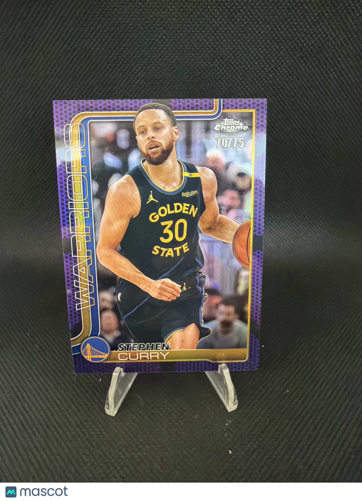 2025 Topps Chrome Stephen Curry Purple Basketball Refractor /75