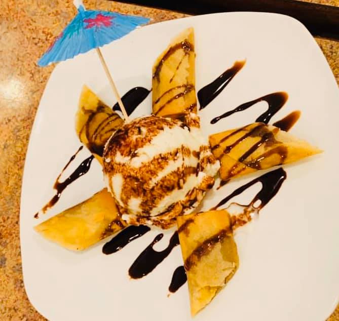 Fried Banana and Ice Cream