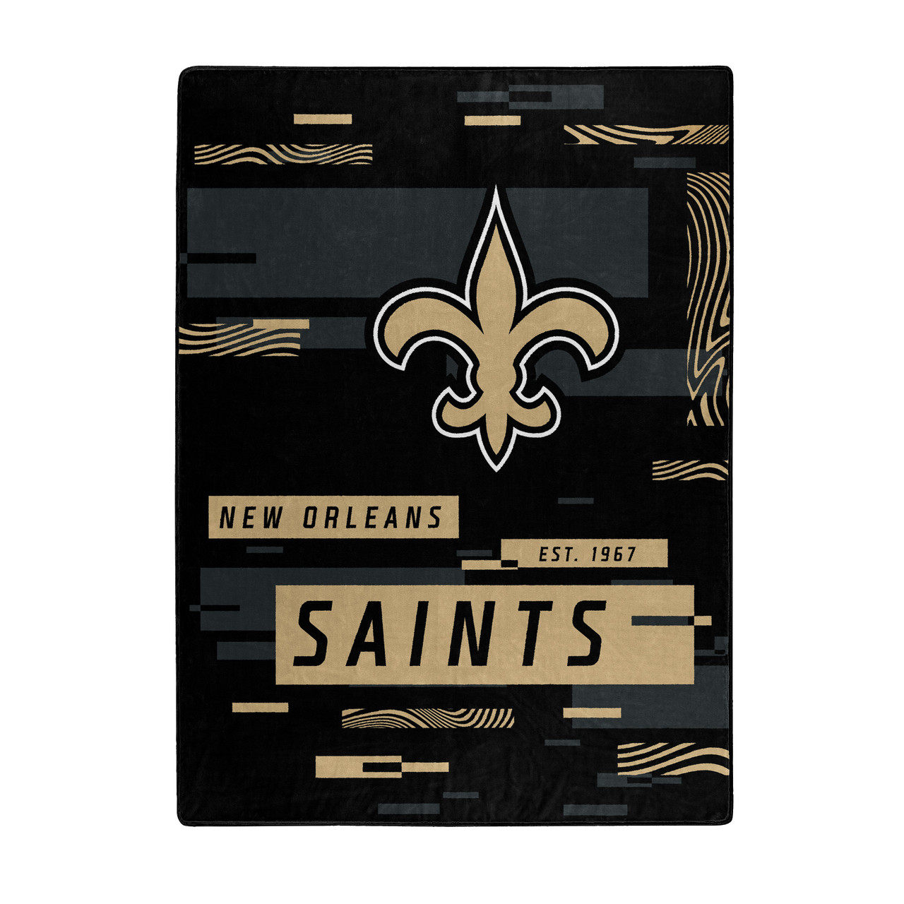 New Orleans Saints Digital Design Raschel Blanket 60x80"
