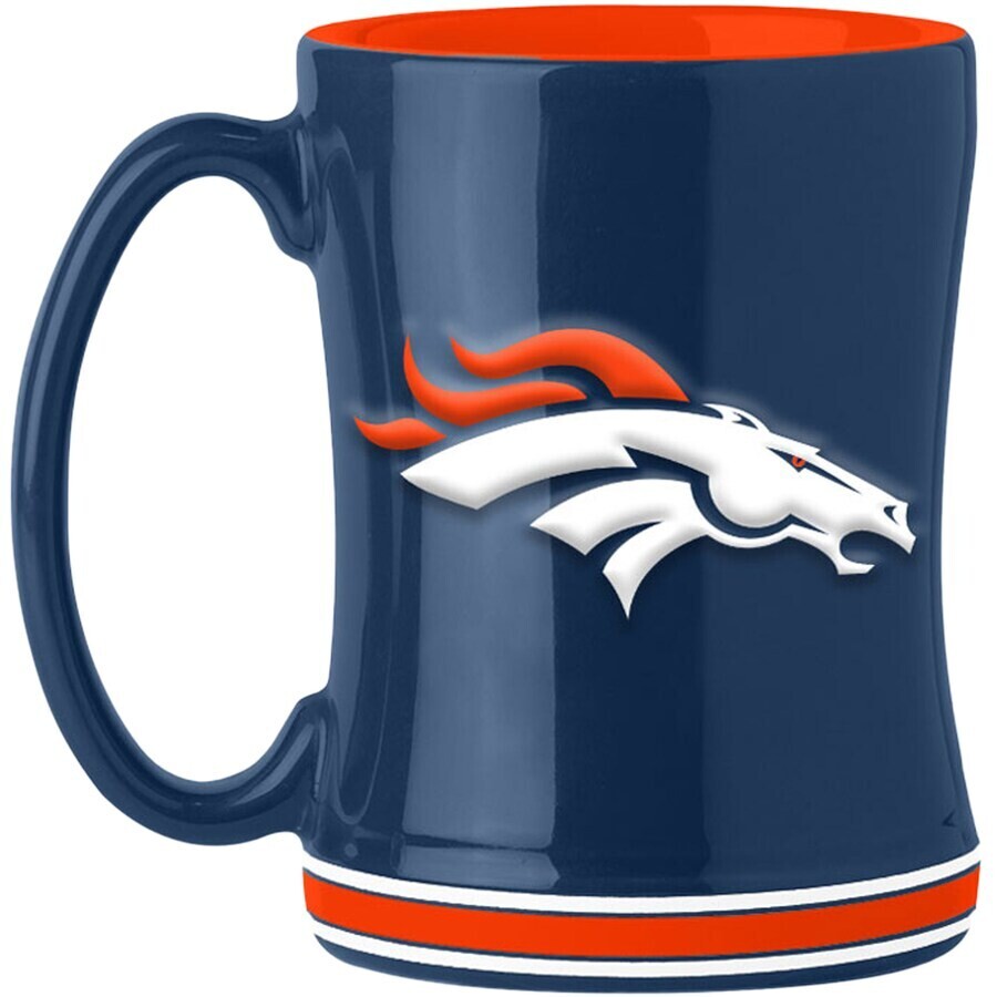 Denver Broncos Sculpted Coffee Mug 14oz