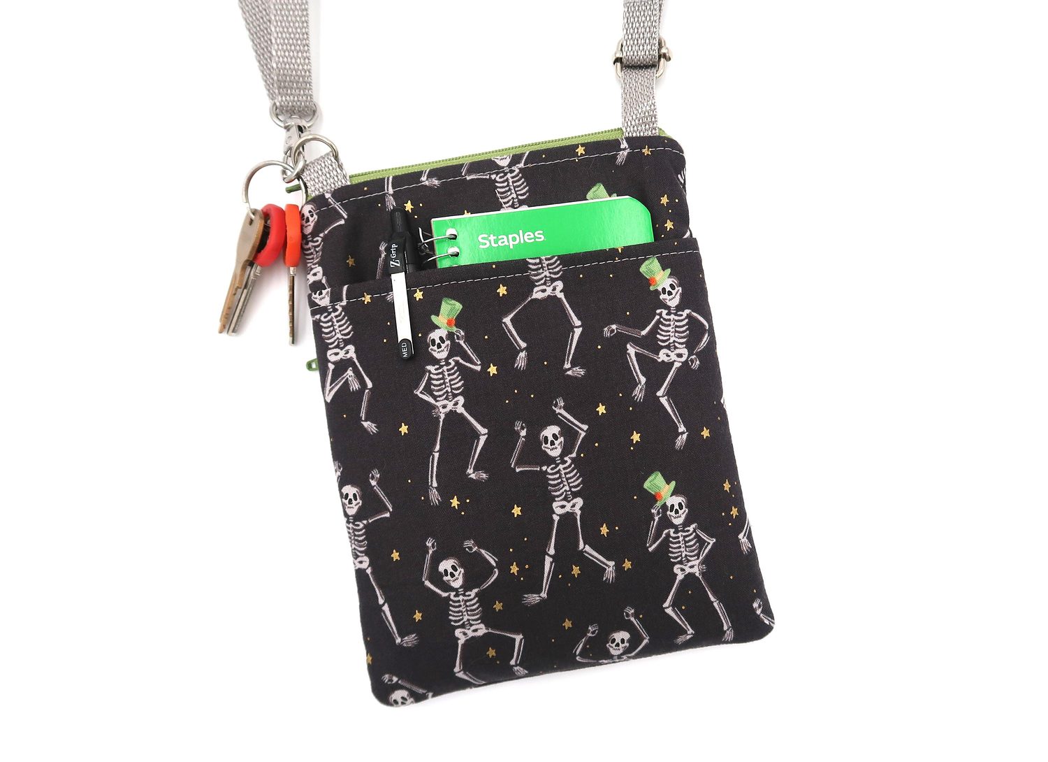 Small Crossbody Bag – Dancing Skeletons, photo 3 of 6