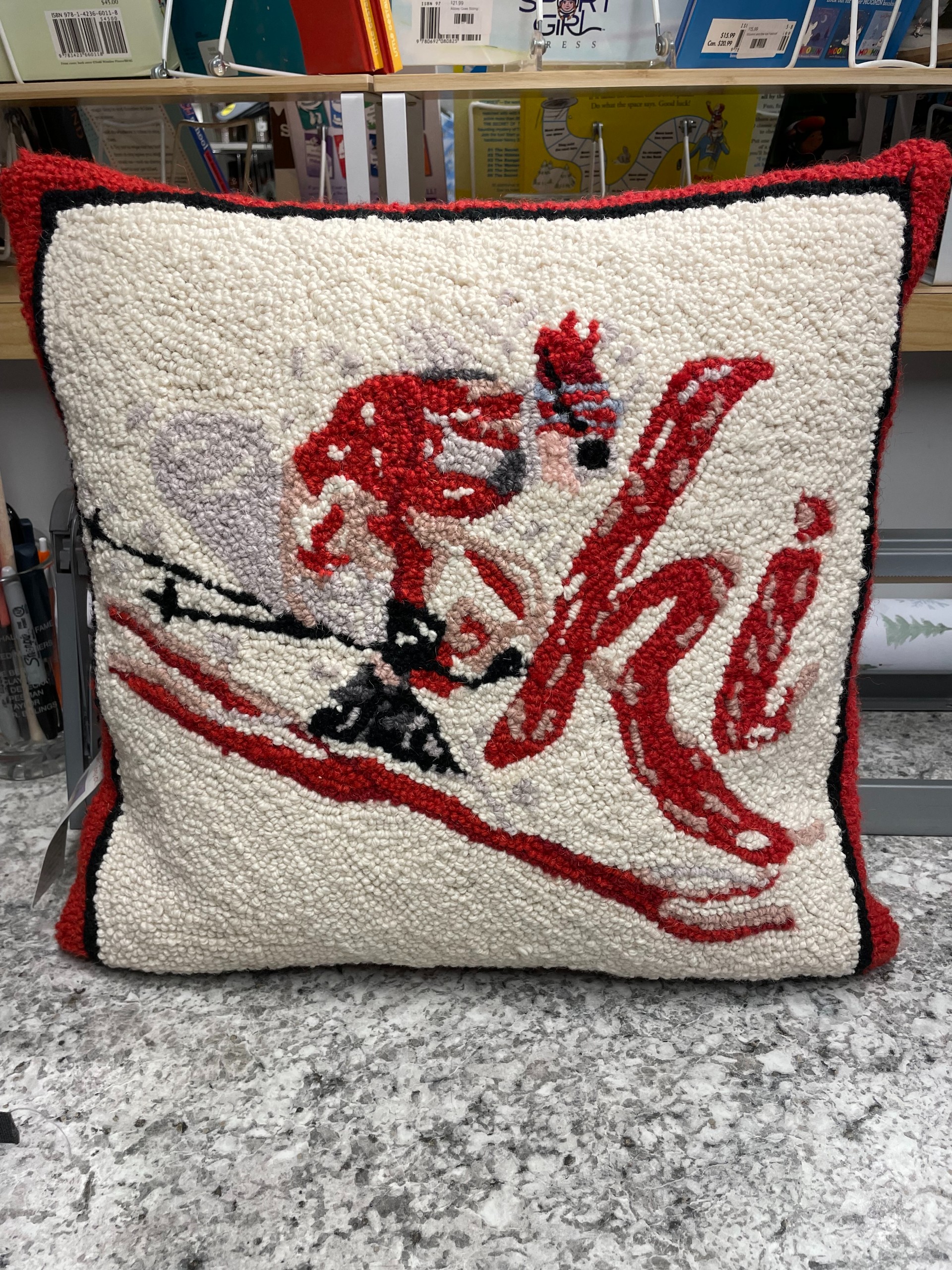 Downhill Skier Pillow 18"