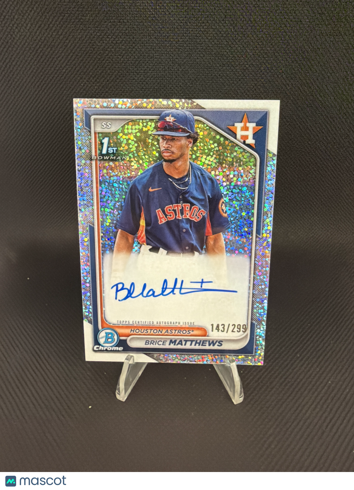 2024 1st Bowman Chrome Speckle Refractor Brice Matthews /299 Autograph