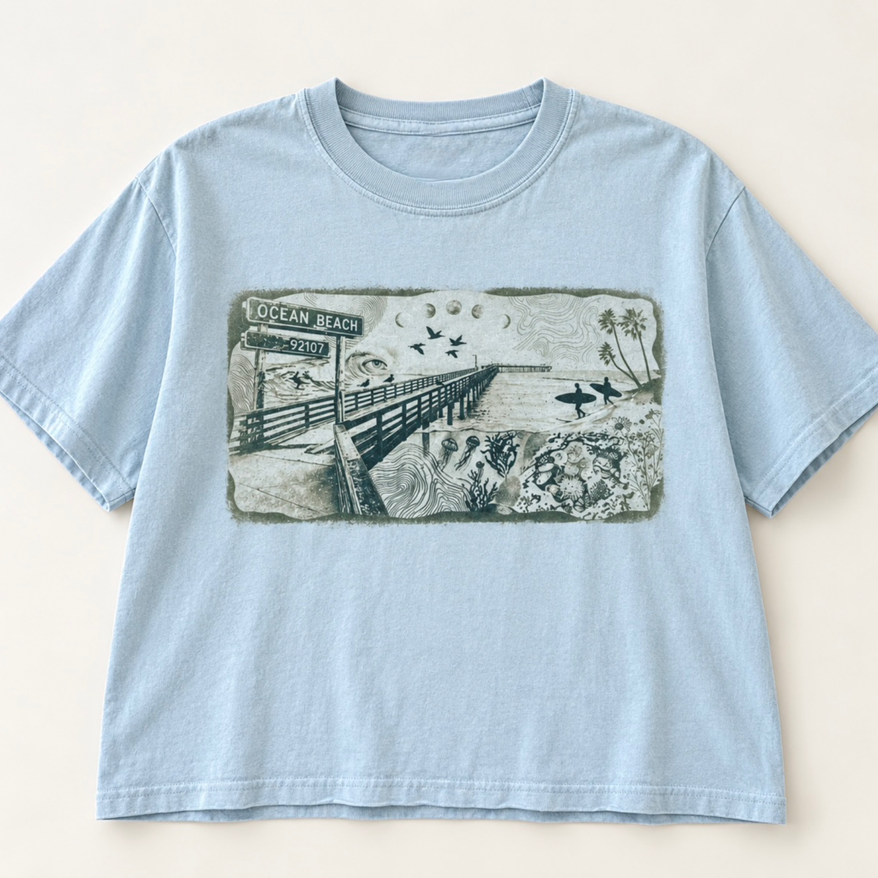 ‘OB State of Mind’ BLUE CROP TOP x Portal Pursuit