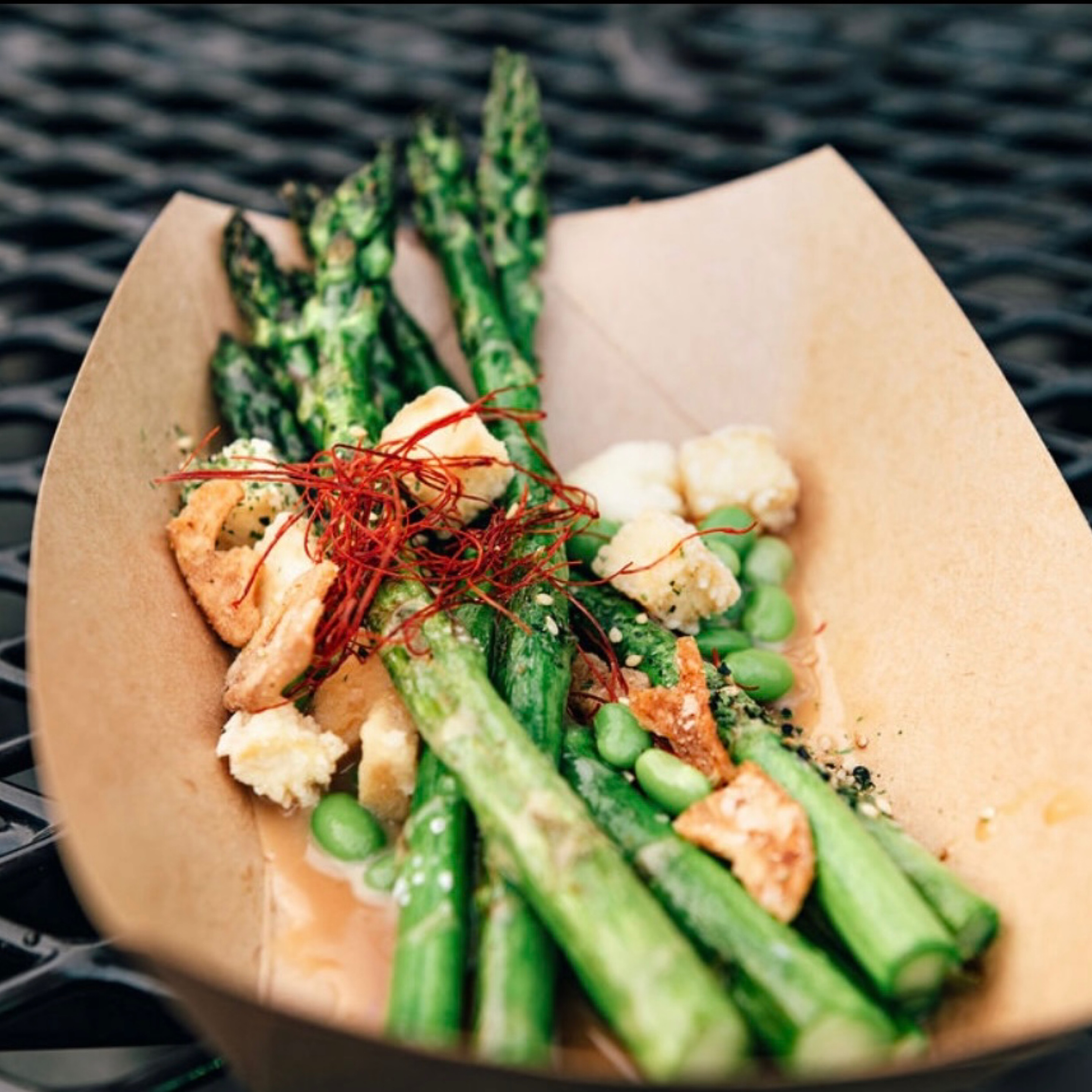 9. Grilled Asparagus Goma-ae