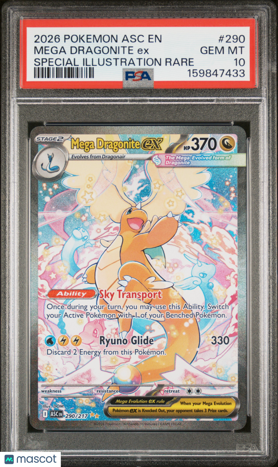 2026 Pokemon Ascended Heroes Mega Dragonite EX Special Illustration Rare PSA 10