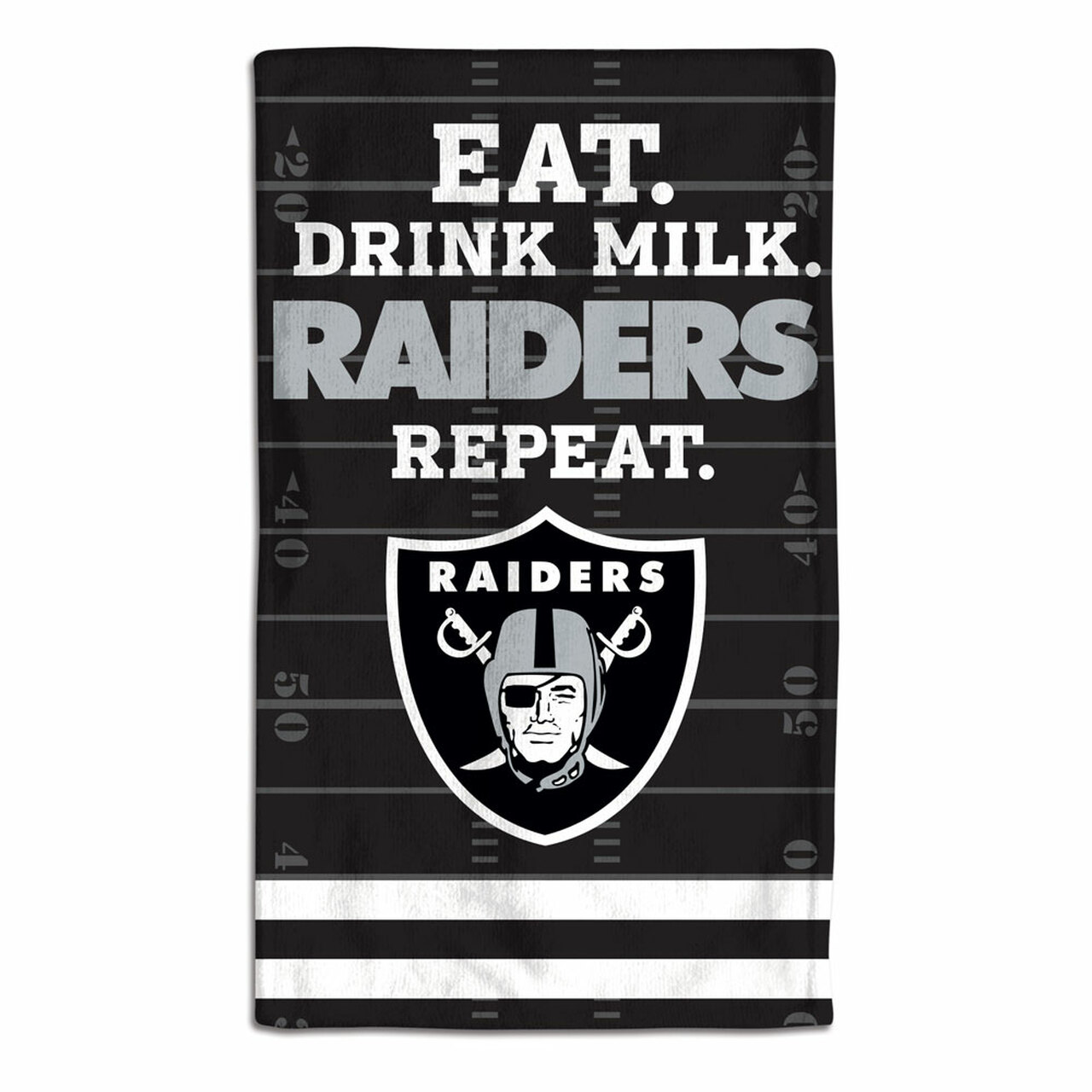 Las Vegas Raiders Baby Burp Cloth 10x17"
