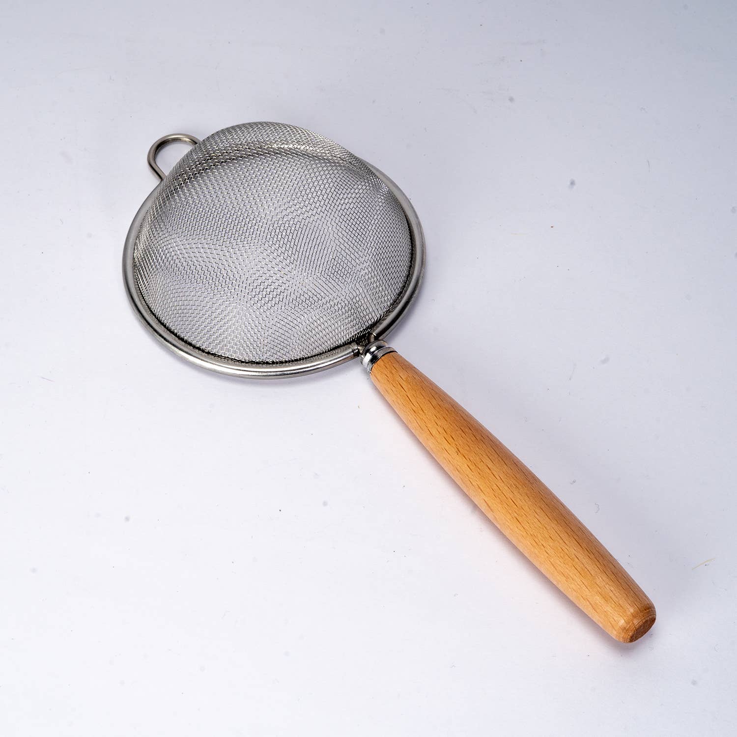 Stainless Steel Tea Strainer with Wooden Handle 3"D