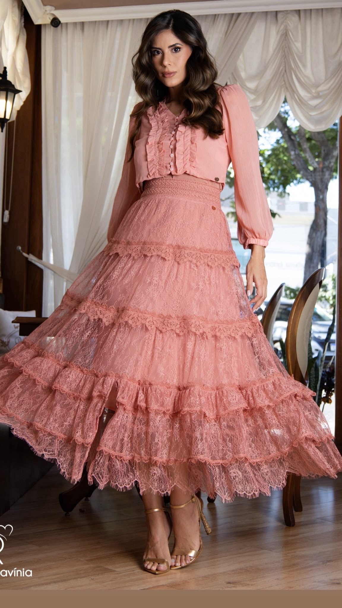 Conjunto CR Lavínia Amarelo Amarelo Rosa Rosa Amarelo Rosa