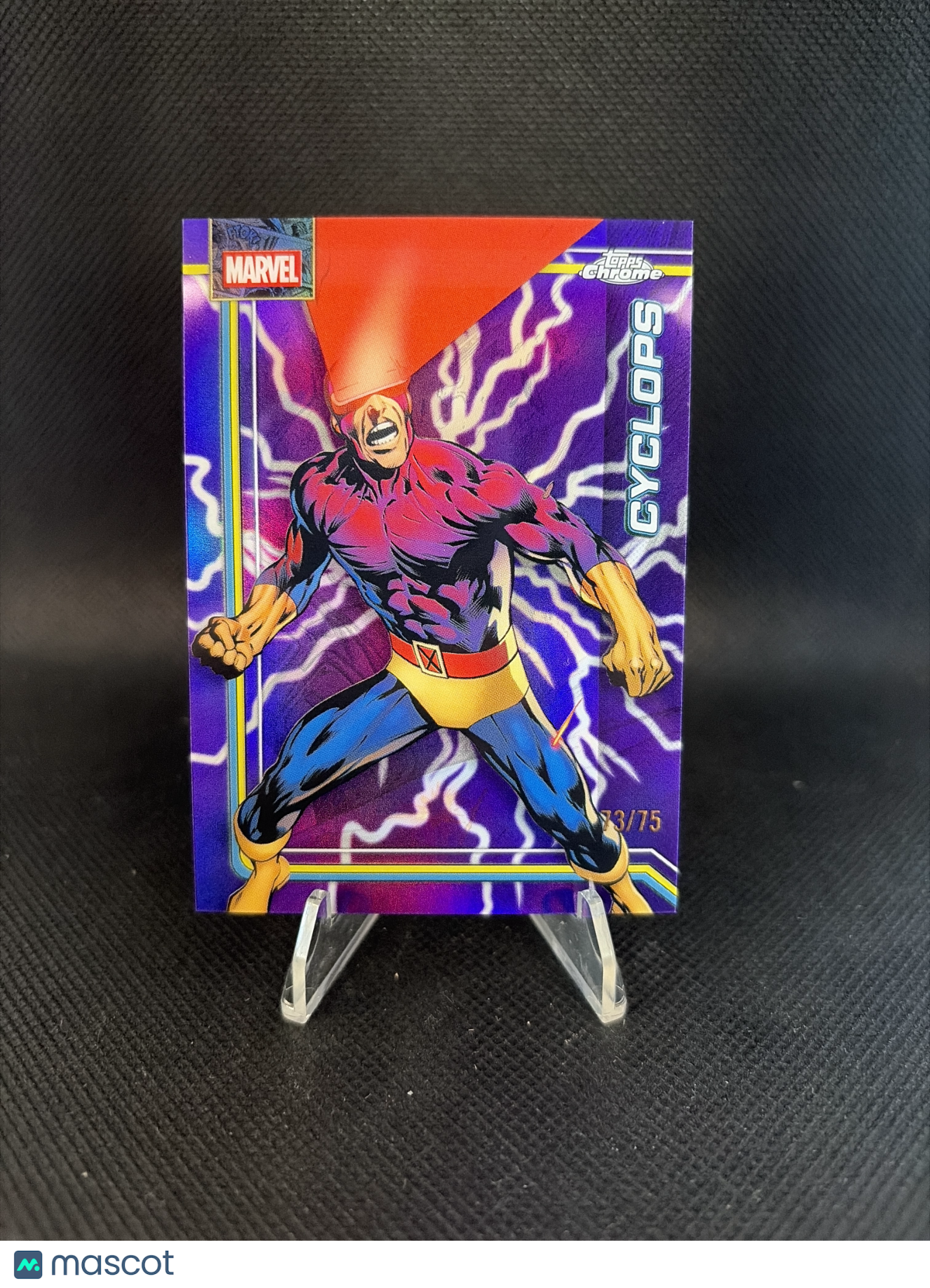 2026 Topps Chrome Marvel Cyclops Purple Lightning Refractor /75 #024
