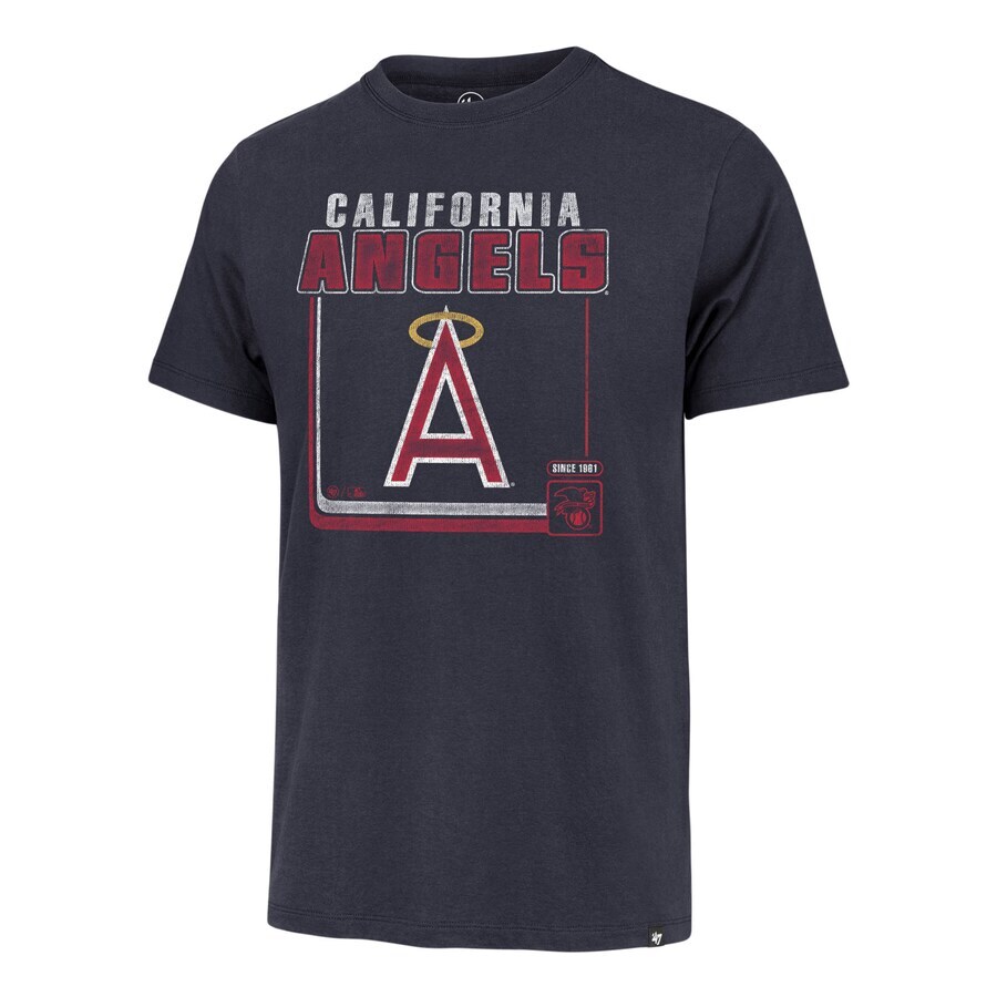 California Angels Navy Blue Borderline '47Brand Franklin Shirt