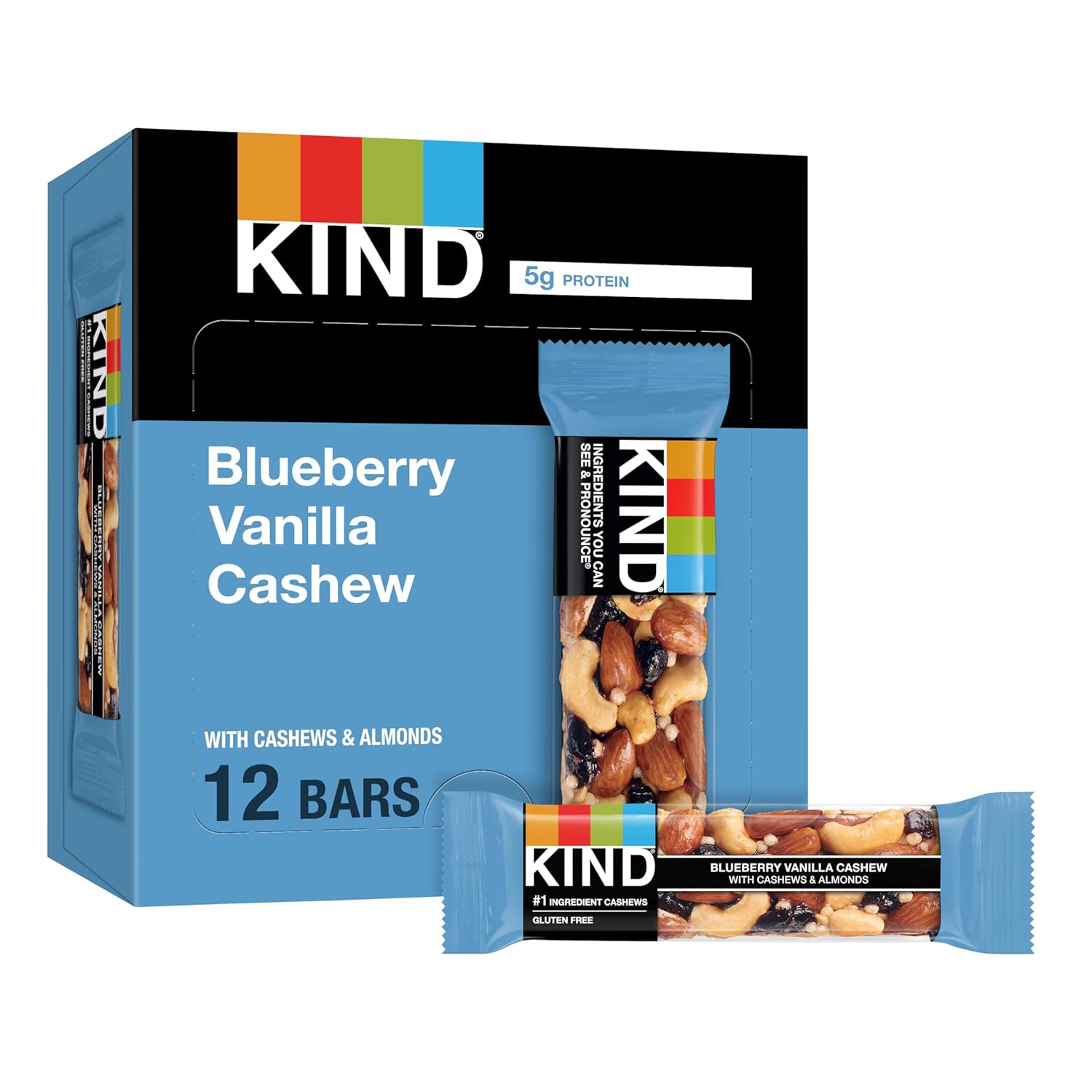 Kind Bar Blueberry Vanilla Cashew 1.4 oz 12 ct