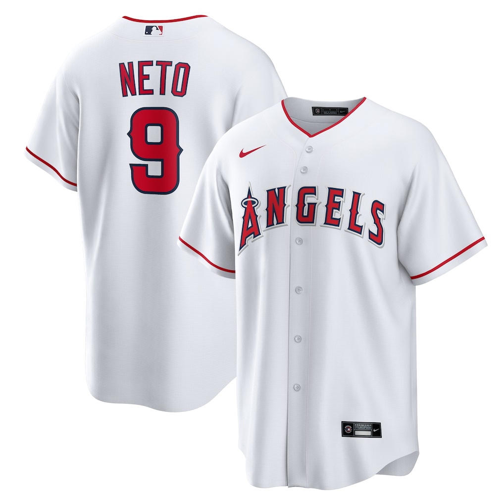 Los Angeles Angels Zack Neto #9 Nike Home Jersey