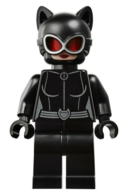 sh0595 Catwoman - Black Suit and Mask, Silver Goggles