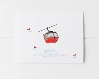 Ski Dogs in Gondola Box Set Notecards