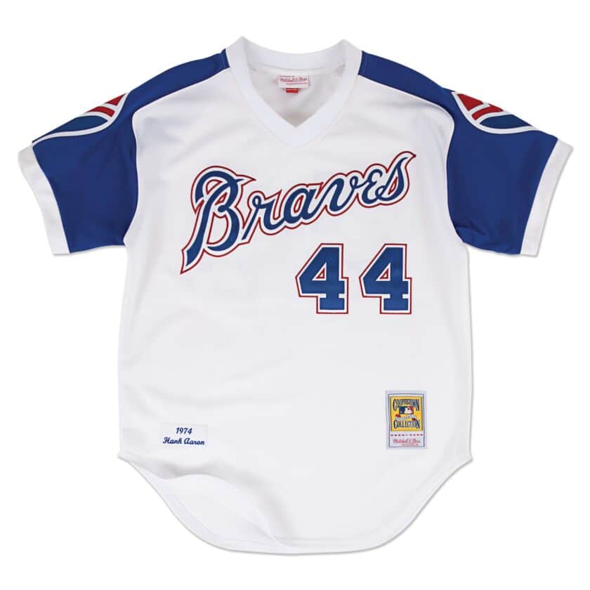 Atlanta Braves Hank Aaron Authentic 1974 Mitchell and Ness Jersey