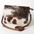 AD Leather Hide Sling Purse