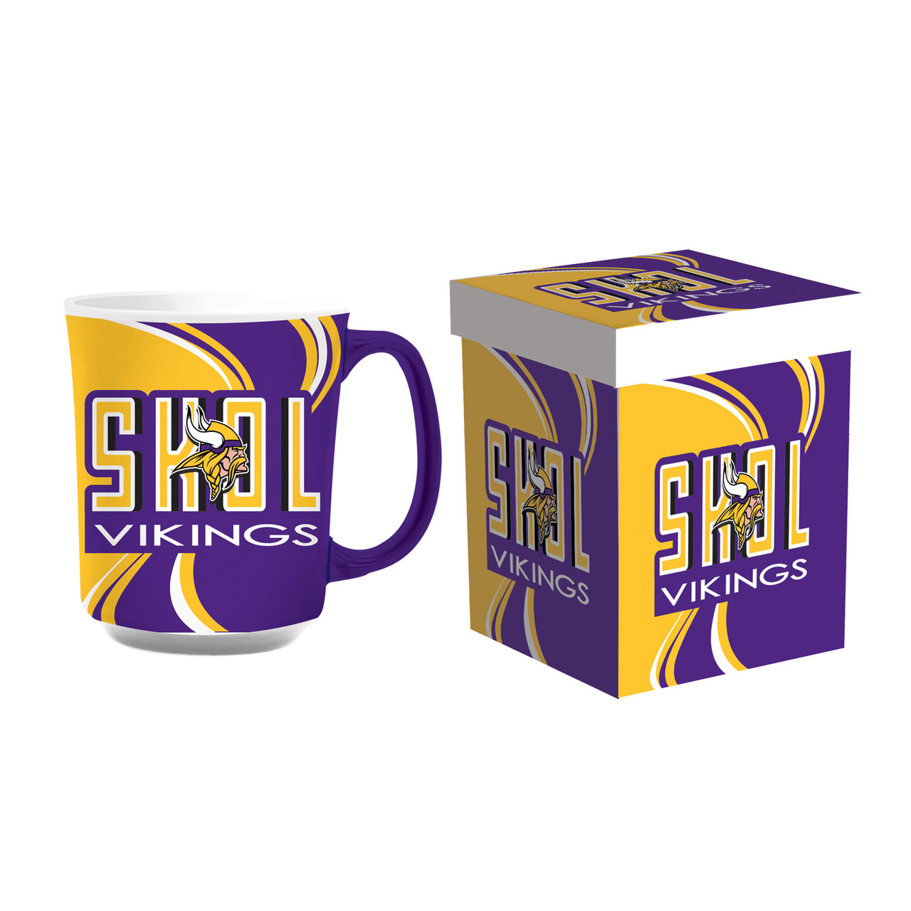 Minnesota Vikings Ceramic Coffee Mug with Matching Box 14oz