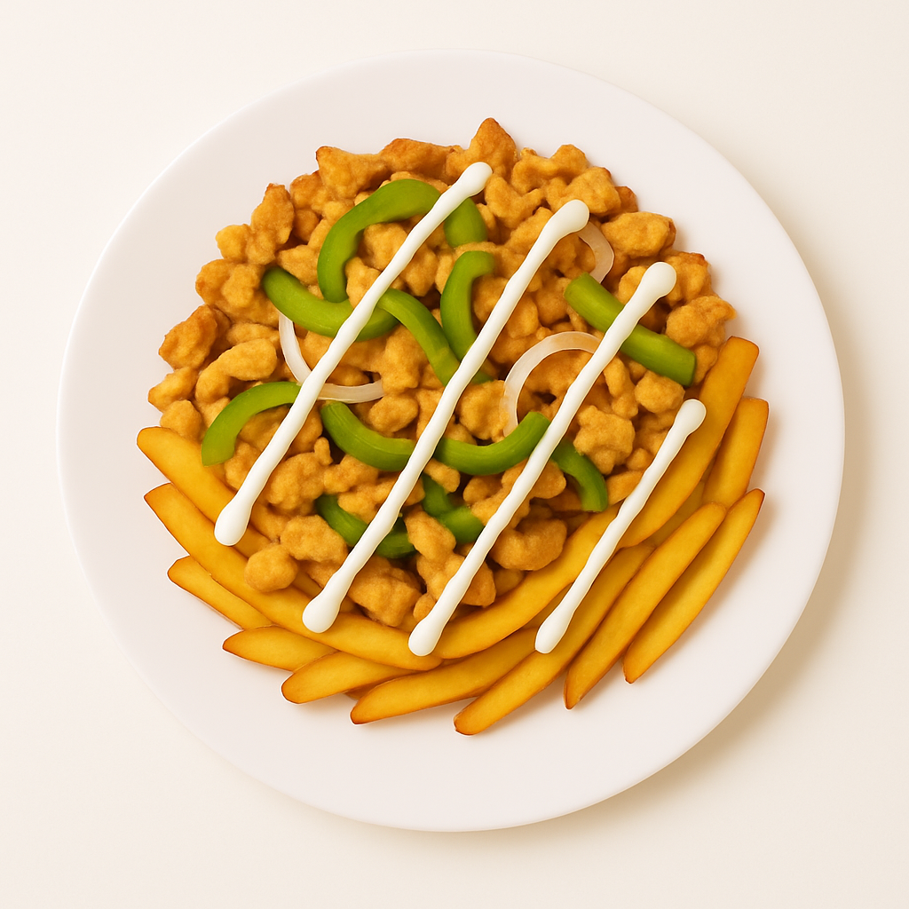 Philly Cheese Chicken on Fries