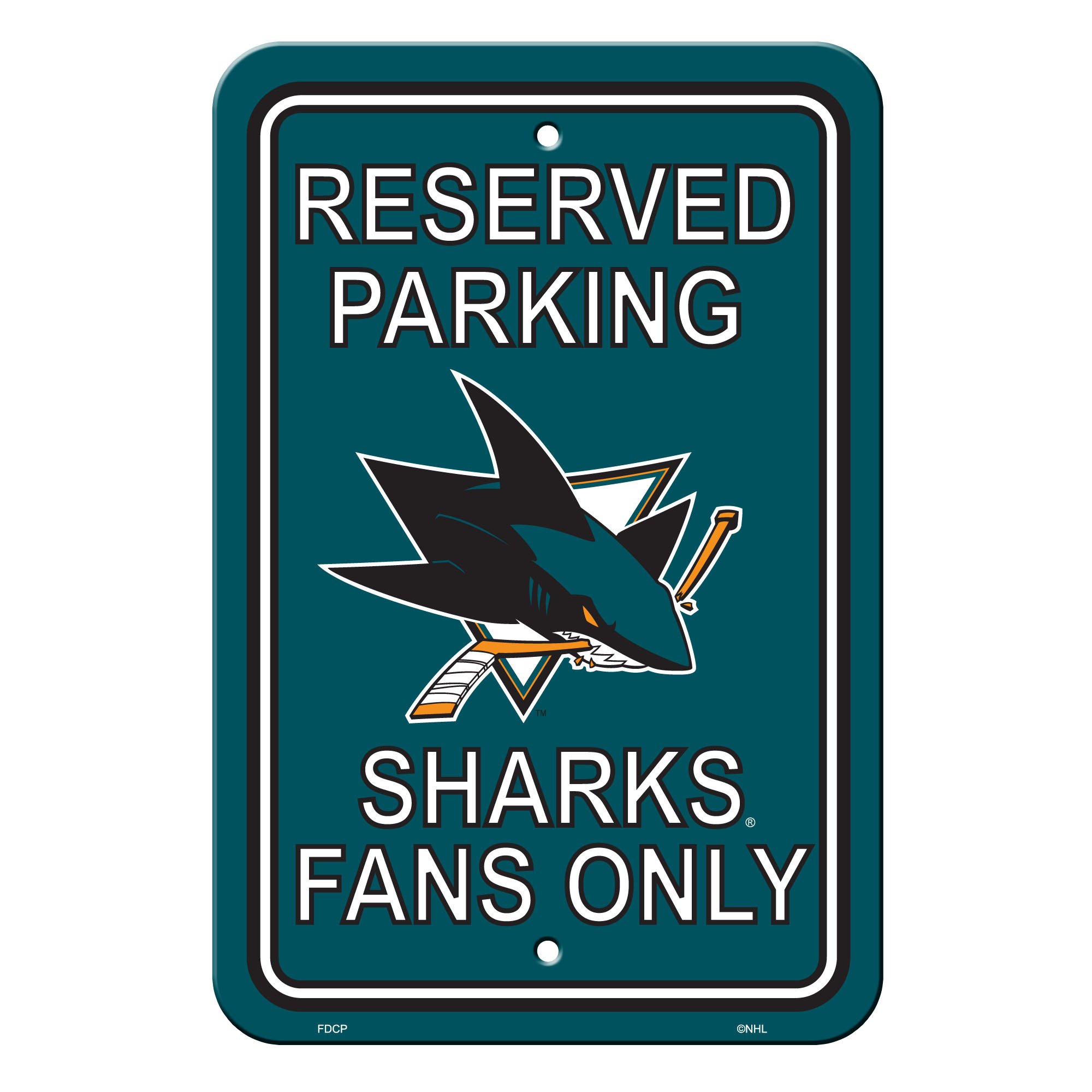 San Jose Sharks Sign Reserved Parking Sign 12x18"