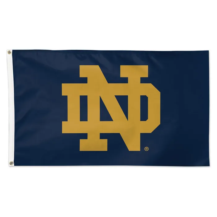 Notre Dame Fighting Irish Deluxe Navy Primary Logo Flag 3x5'