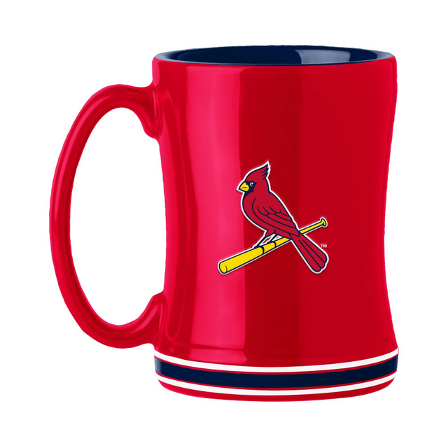 St. Louis Cardinals Red Sculpted Coffee Mug 14oz