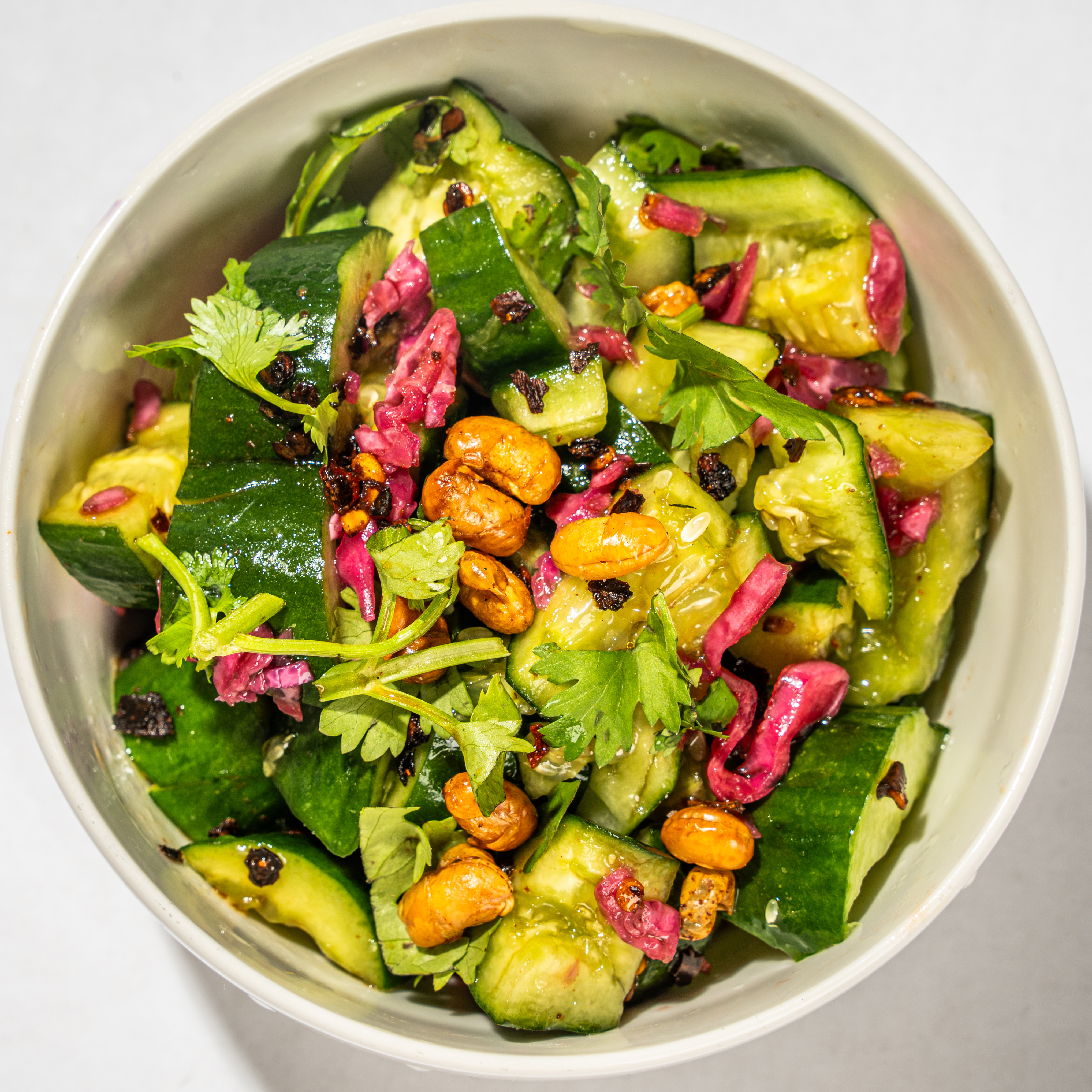 smashed cucumber salad