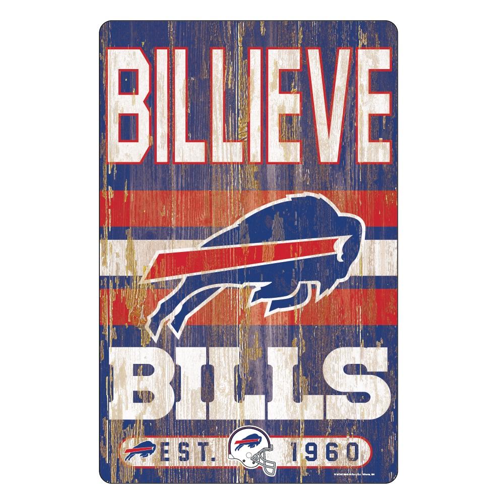 Buffalo Bills Wood Slogan Sign 11x17"