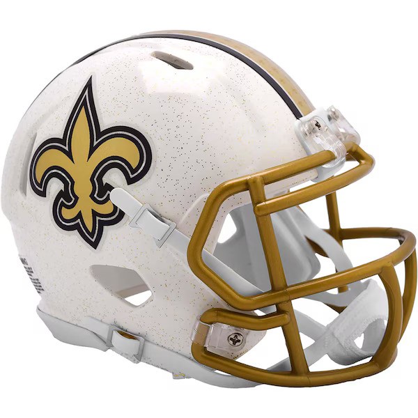 New Orleans Saints 2025 Riddell Alternate Speed Mini Helmet