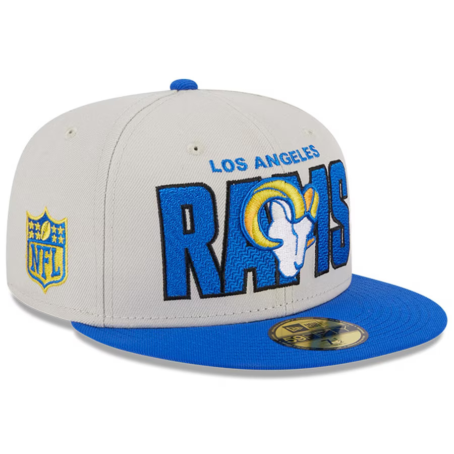 Los Angeles Rams New Era 2023 Draft Cream/Royal Blue Snapback Hat