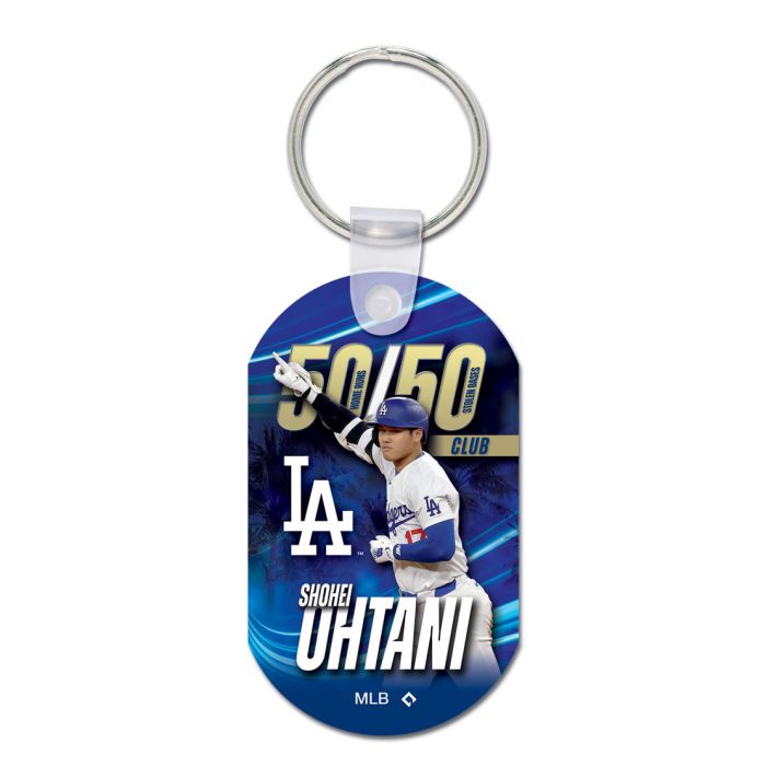 Los Angeles Dodgers Shohei Ohtani Official 50/50 Club MLB Record Aluminum Keychain