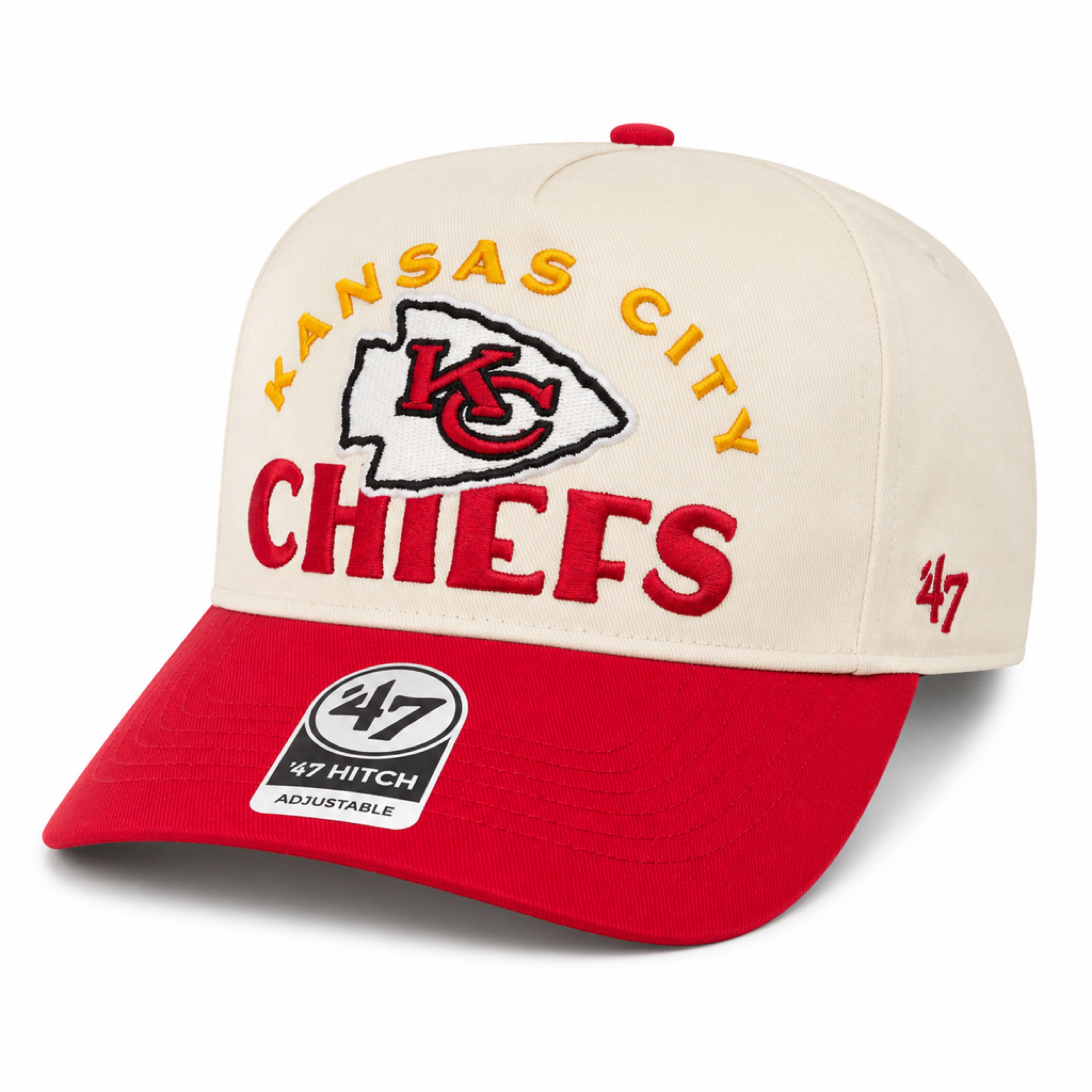 Kansas City Chiefs Natural '47 Brand Arcitext Hitch Snapback Hat