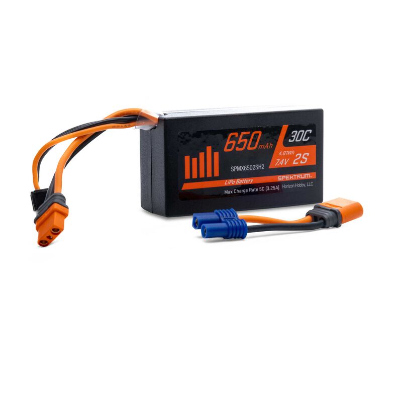 650 Mah 2S 7.4V 30C Mini Lipo IC2 SPMX6502SH2