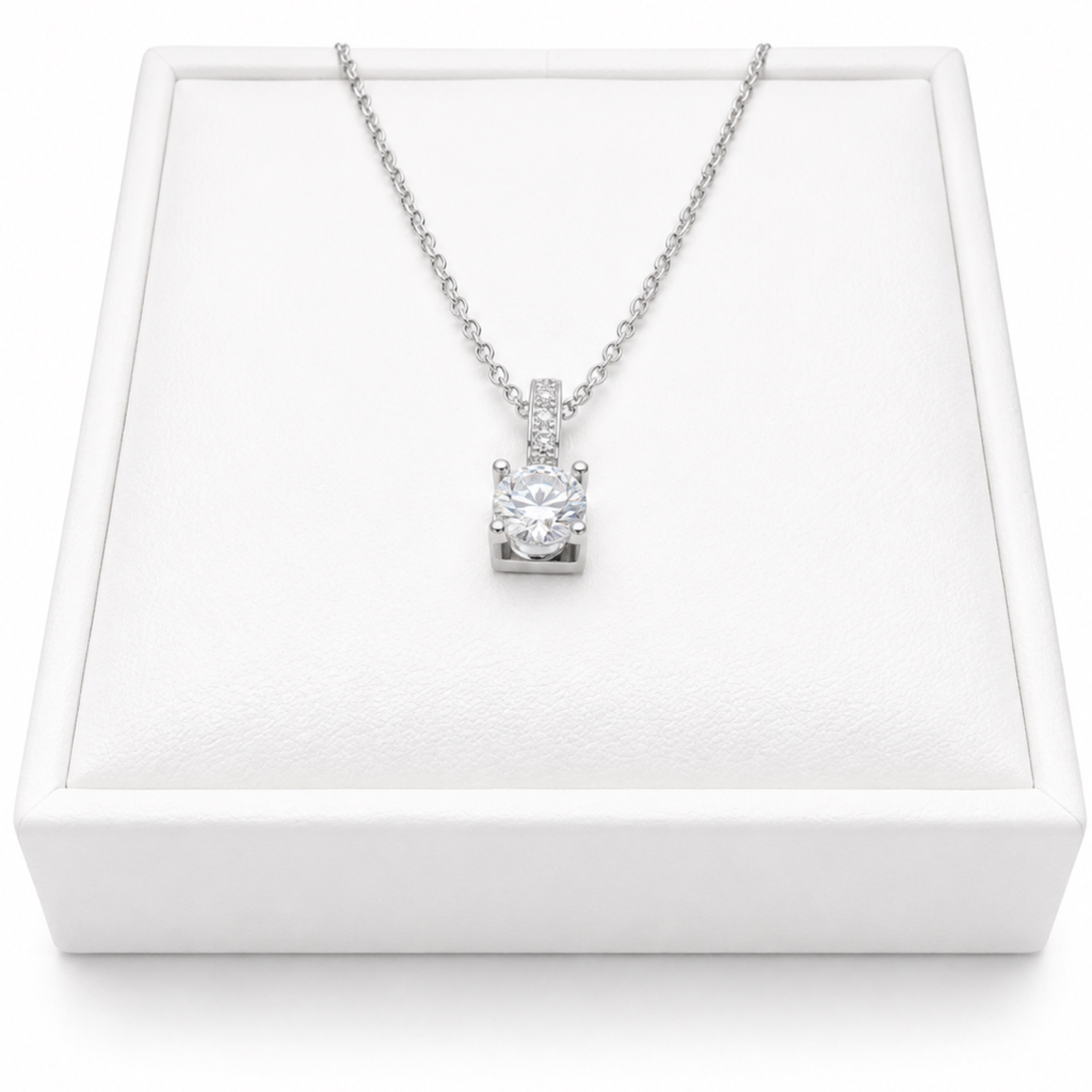 Moissanite Solitaire 1ct Pendant/Necklace 