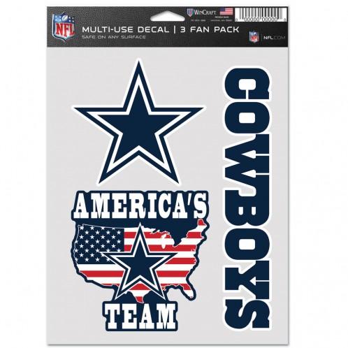 Dallas Cowboys Multi Use 3 Pack Fan Decals