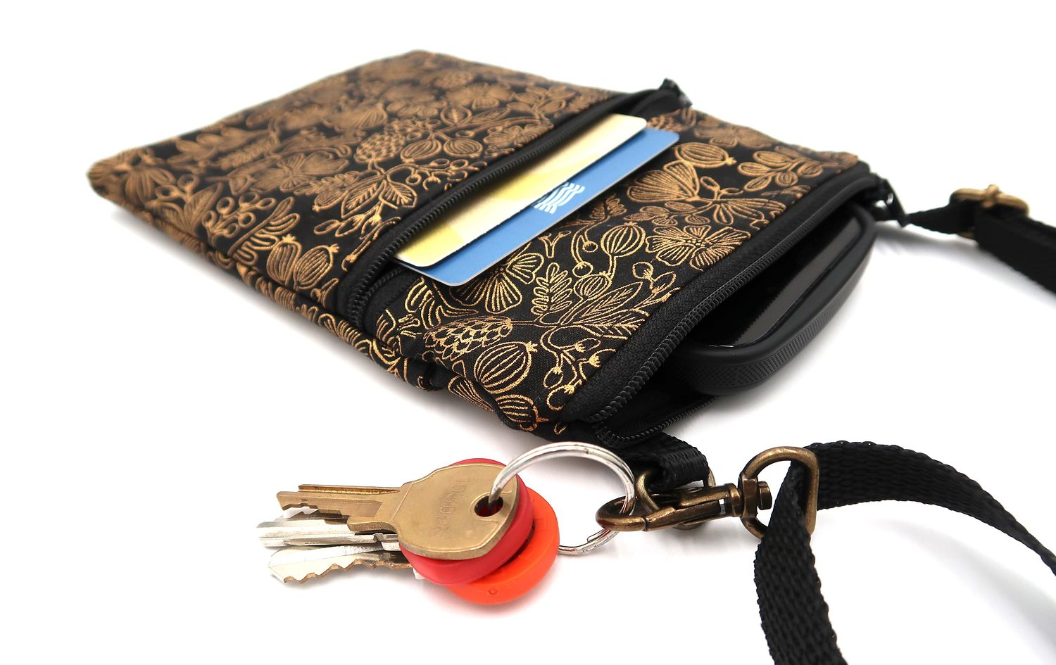 Small Crossbody Bag – Primavera Black & Gold, photo 4 of 5
