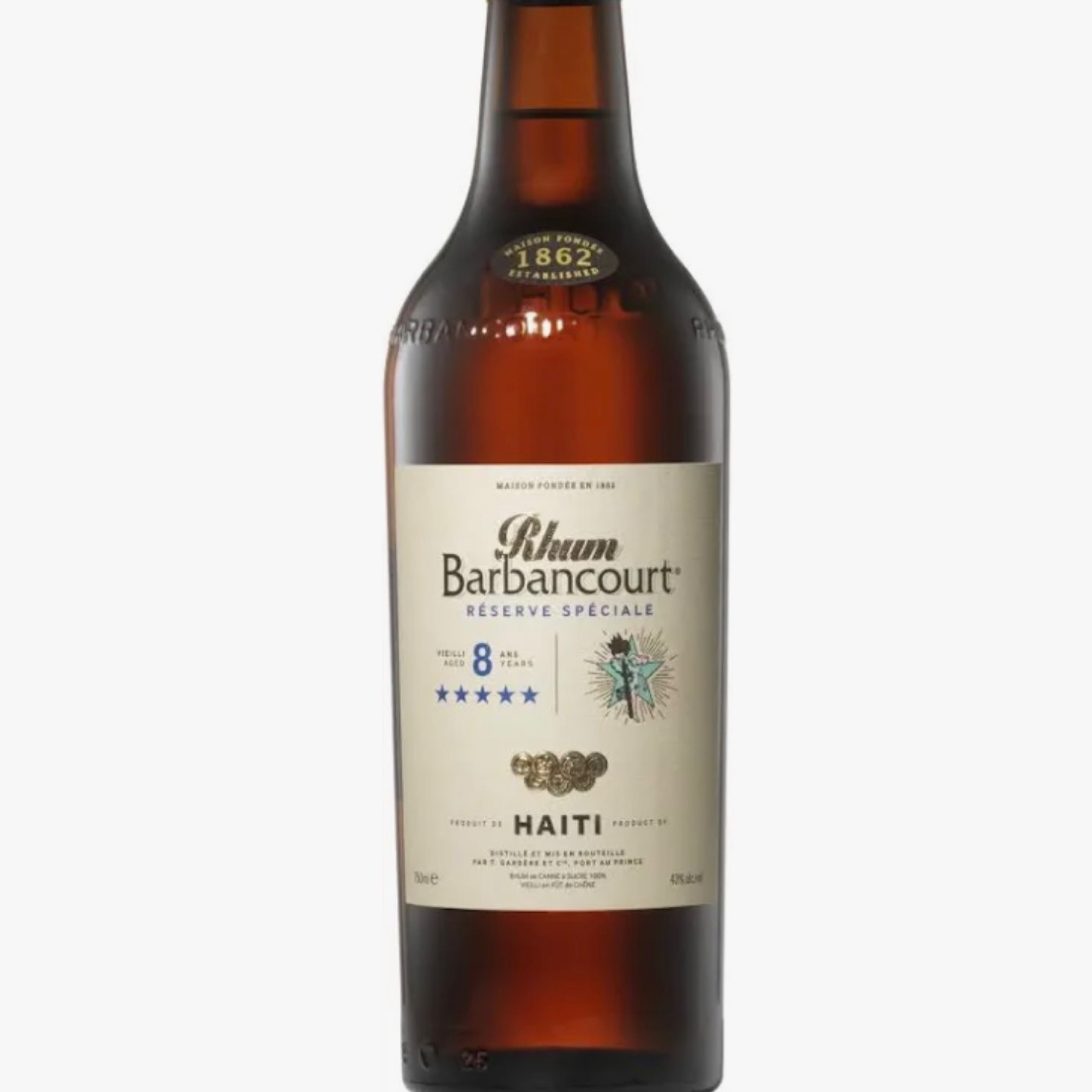 Rum Barbancourt 5 Stars Bottle