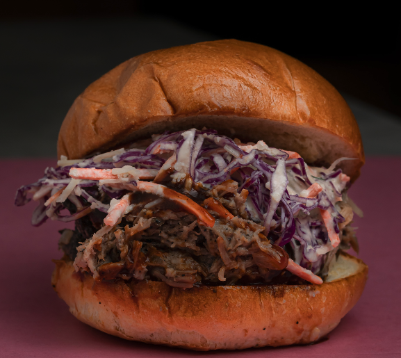 Cheesy Pulled Pork Sandwich