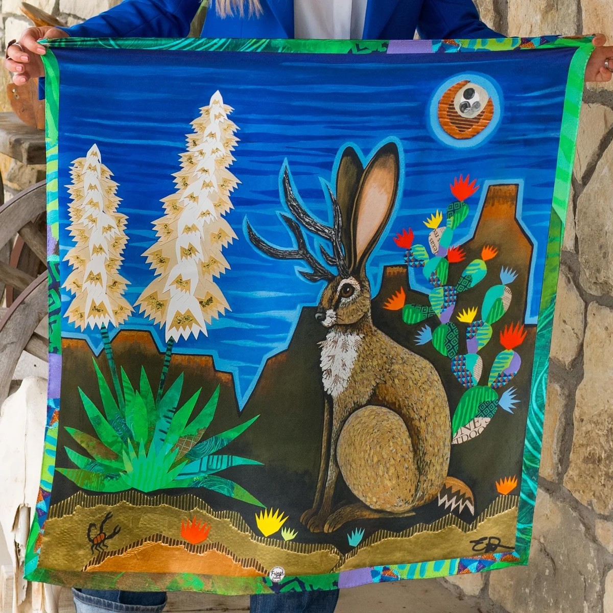 Fringe Scarves - Song of the Jackalope Shorty 26 X 26