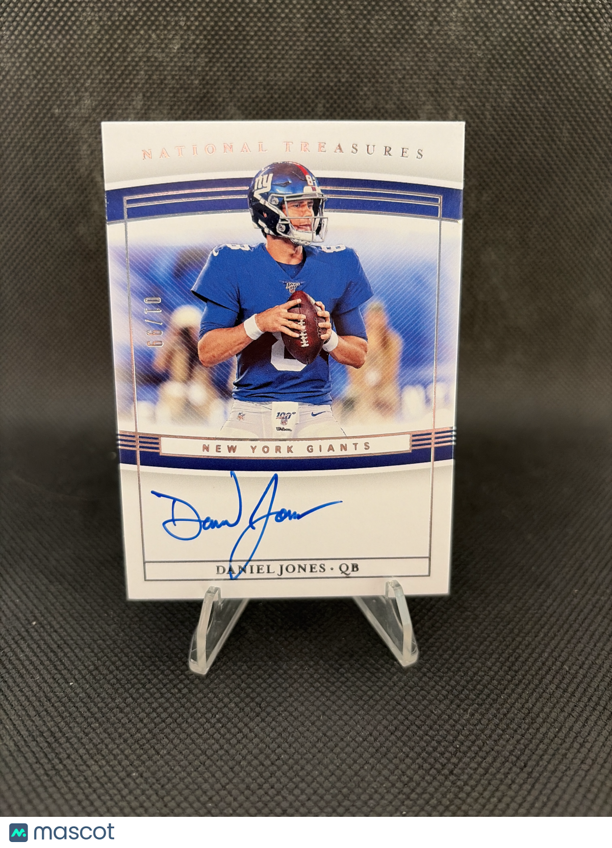 2019 Panini National Treasures Daniel Jones Auto /99 #RS-DJ