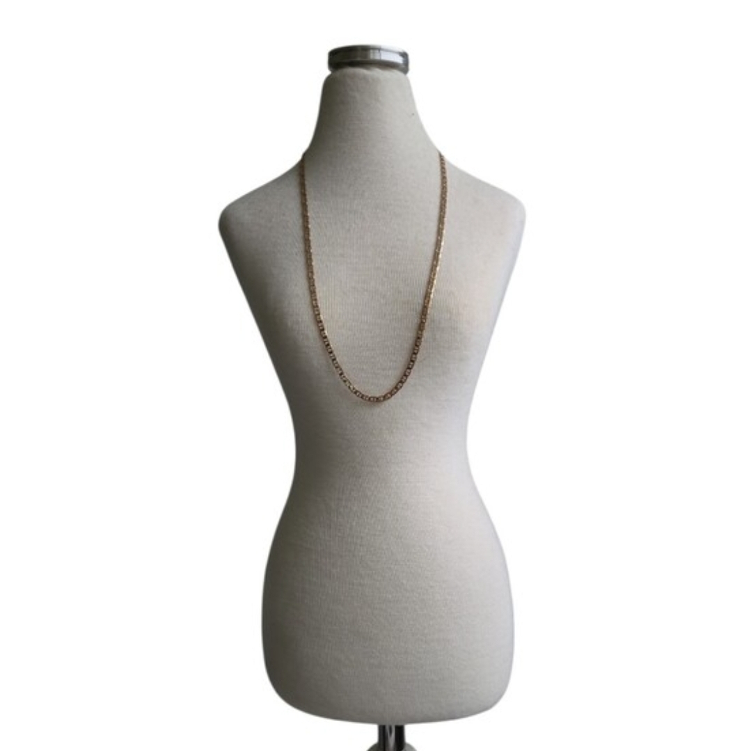 Vintage Gold Toned Mariner Chain Necklace 18"