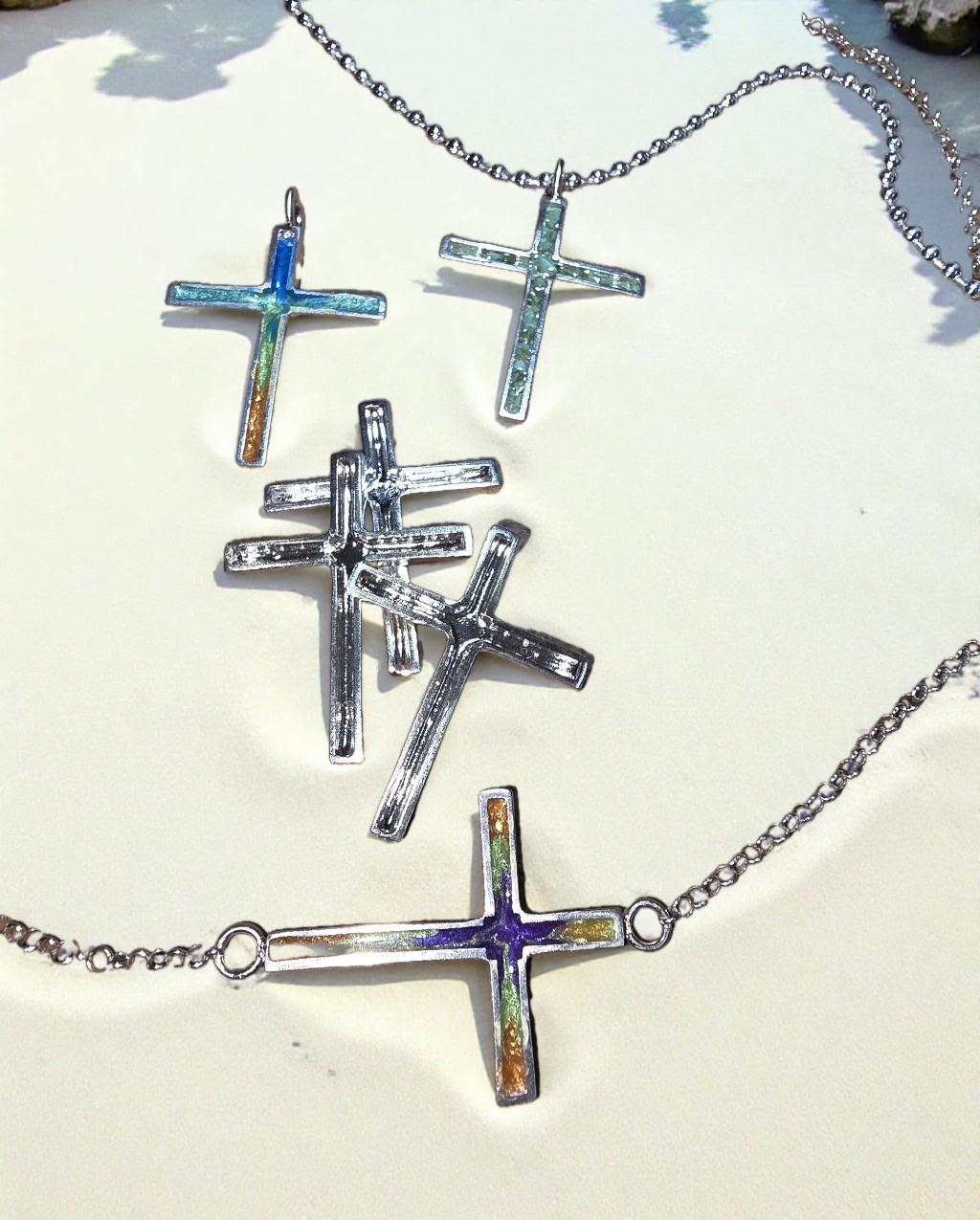 Cremation Sterling Channel Cross by Moss Creek Art