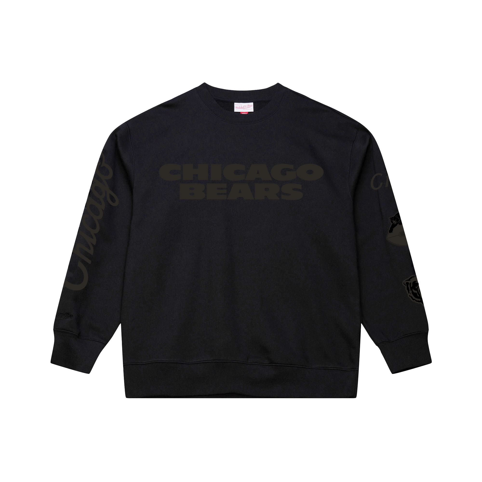 Chicago Bears Phantom Fleece Mitchell and Ness Crew Sweatshirt