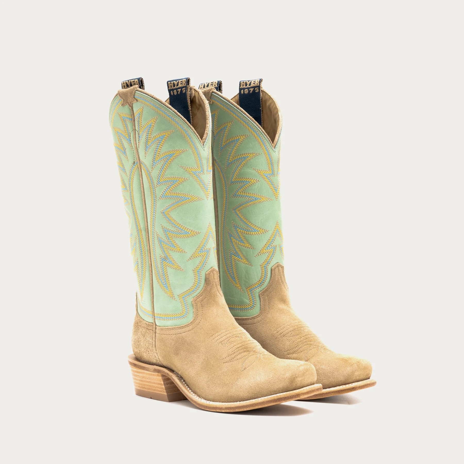 Hyer Boots - Rose Hill Tan/Green