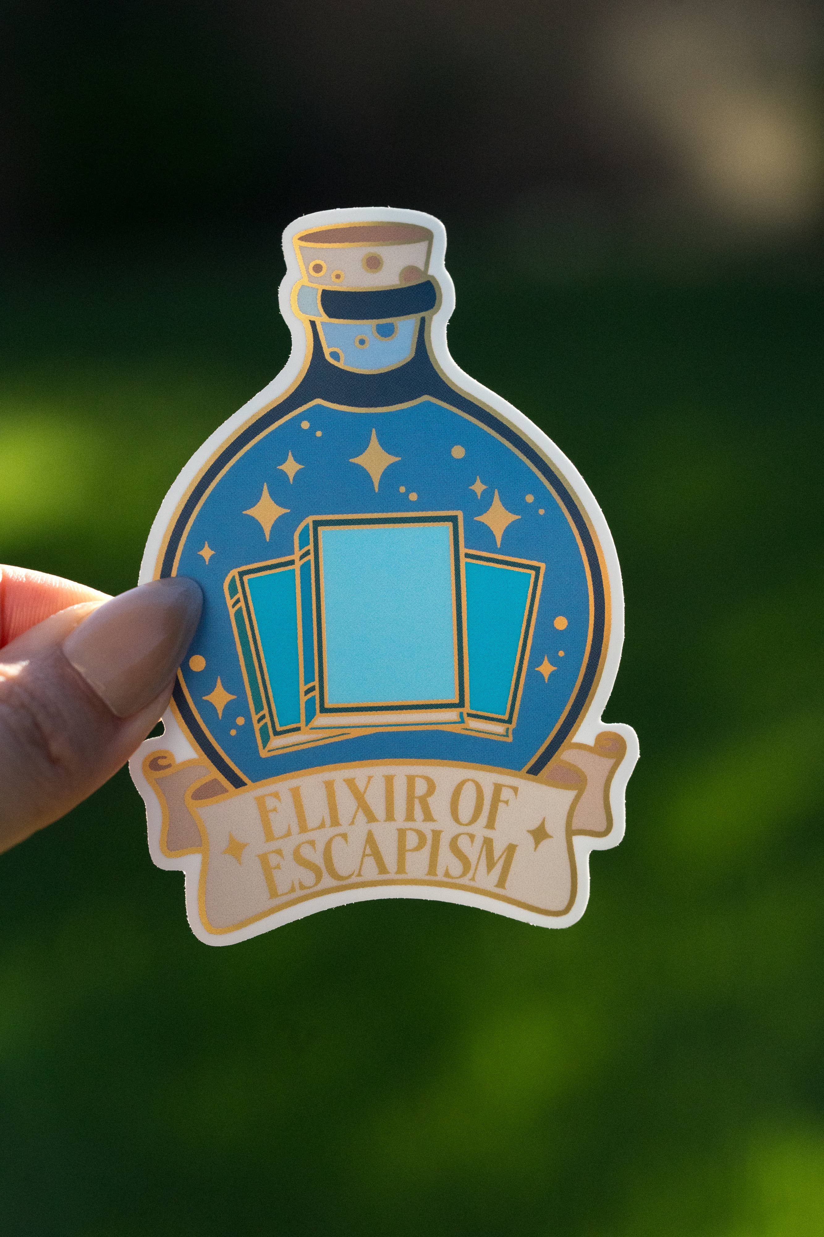 Elixir of Escapism Sticker- Bookish Kindle Sticker