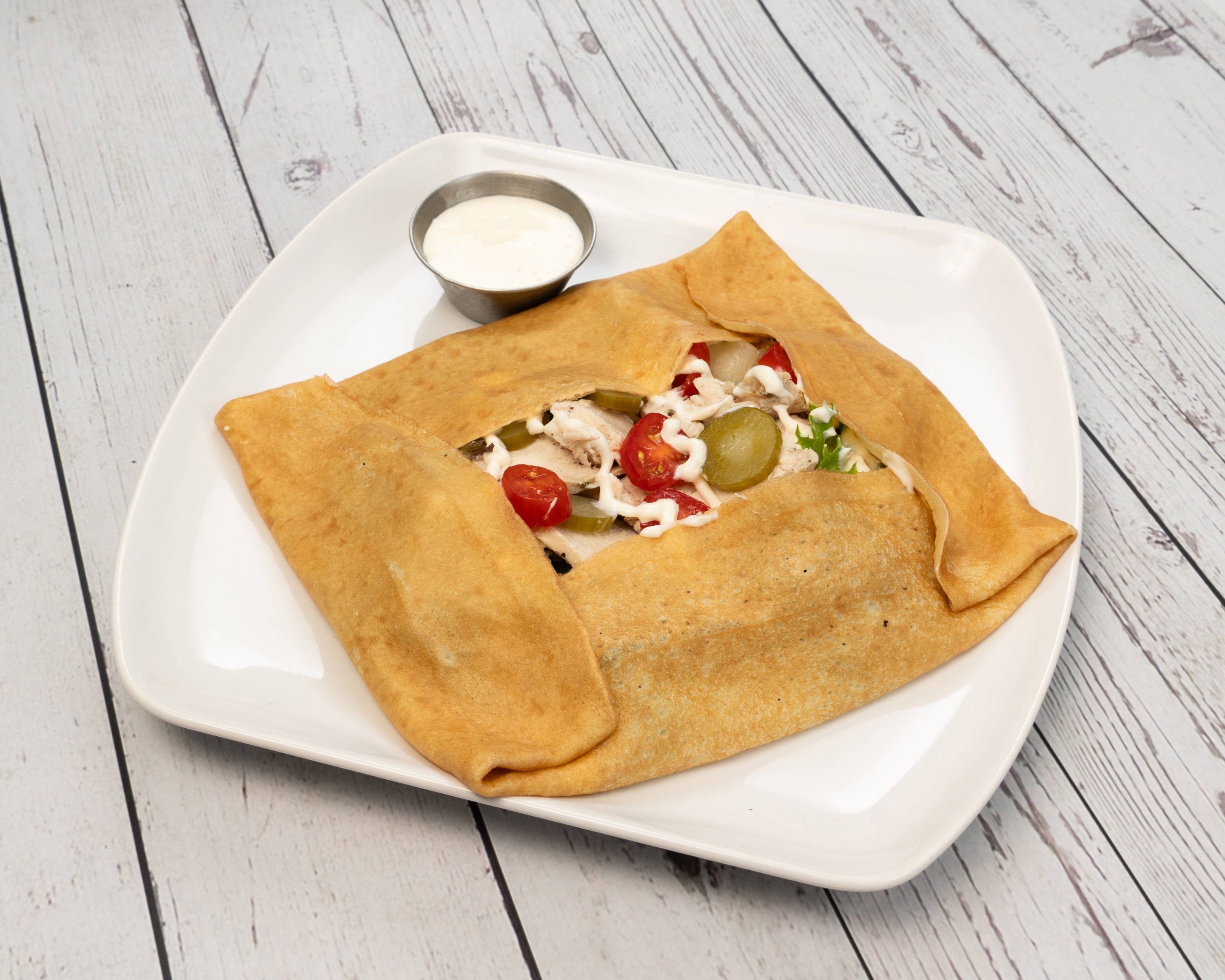 Garlic Chicken Crepe