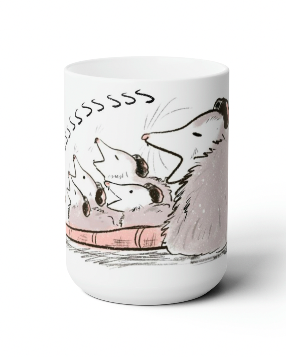 The Crazy Opossum Lady - Mug : Not A Morning Possum Coffee Mug Humor Opossum