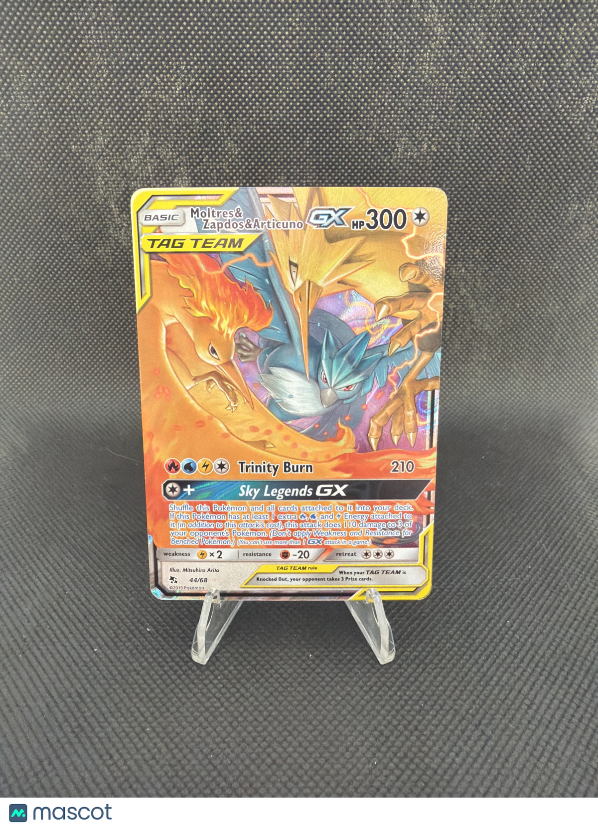 2019 Hidden Fates Moltres & Zapdos & Articuno GX 44/68